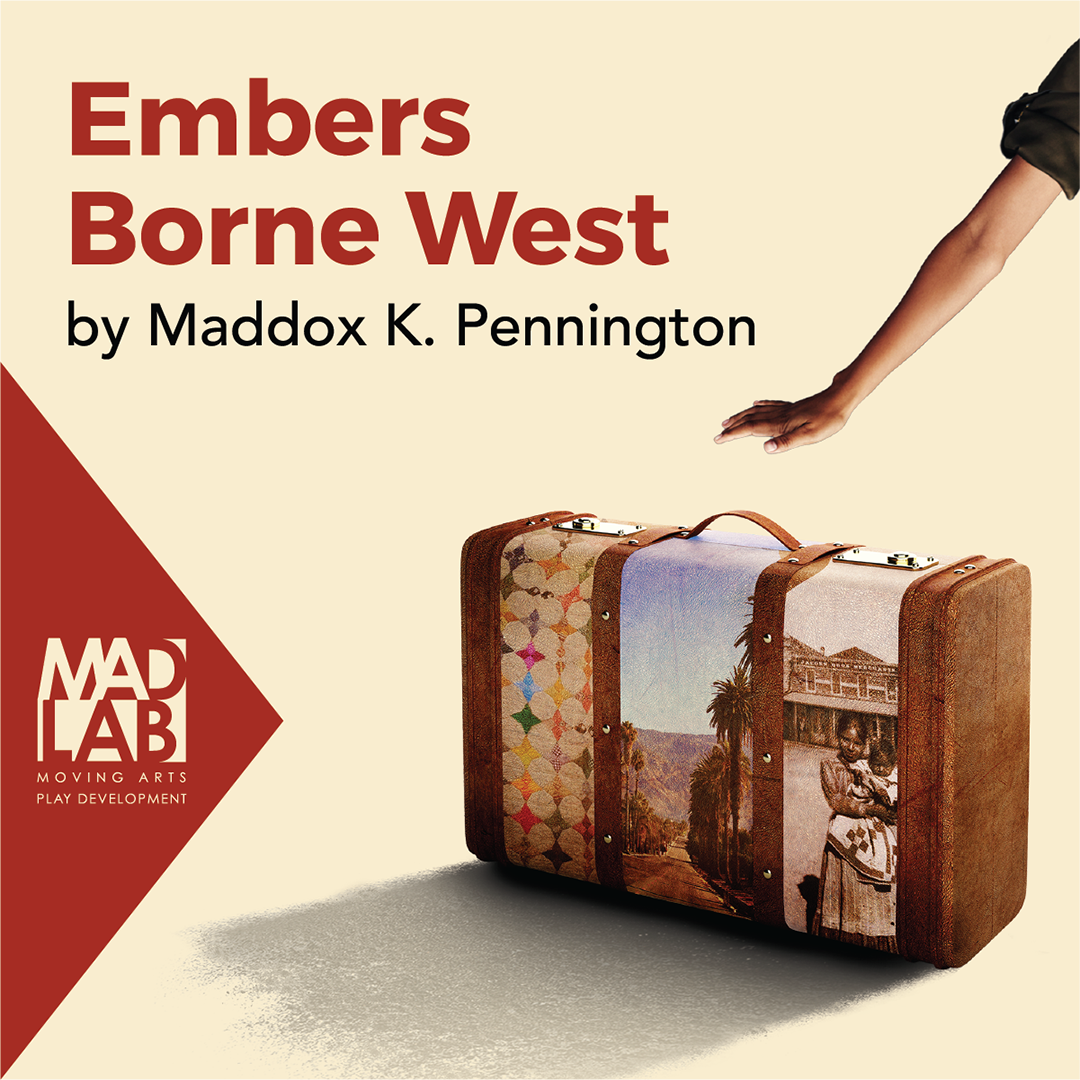 Promotional poster for Embers Borne West by Maddox K. Pennington